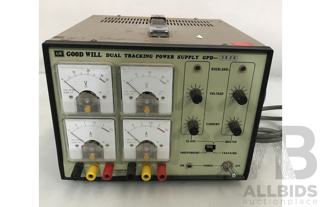 Good Will Dual Tracking Power Supply