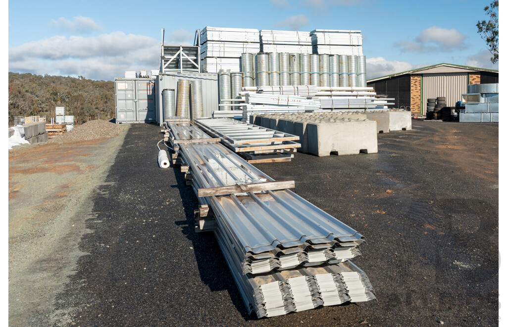 Prefabricated 1700 Square Meter Building - Meets Australian Standards - Includes Near New Shipping Containers