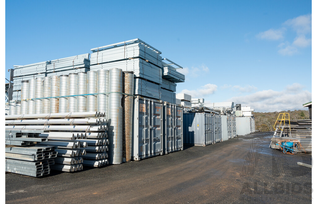Prefabricated 1700 Square Meter Building - Meets Australian Standards - Includes Near New Shipping Containers