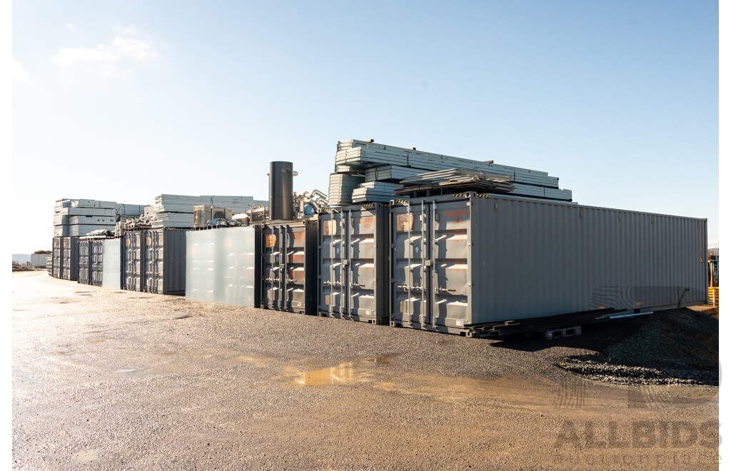 Prefabricated 1700 Square Meter Building - Meets Australian Standards - Includes Near New Shipping Containers
