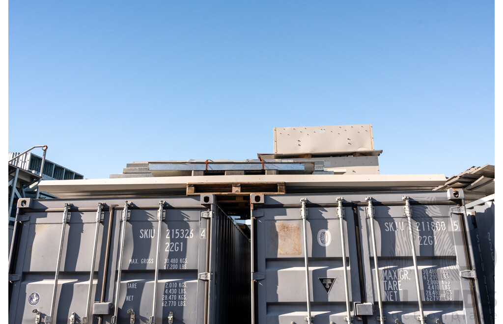 Prefabricated 1700 Square Meter Building - Meets Australian Standards - Includes Near New Shipping Containers
