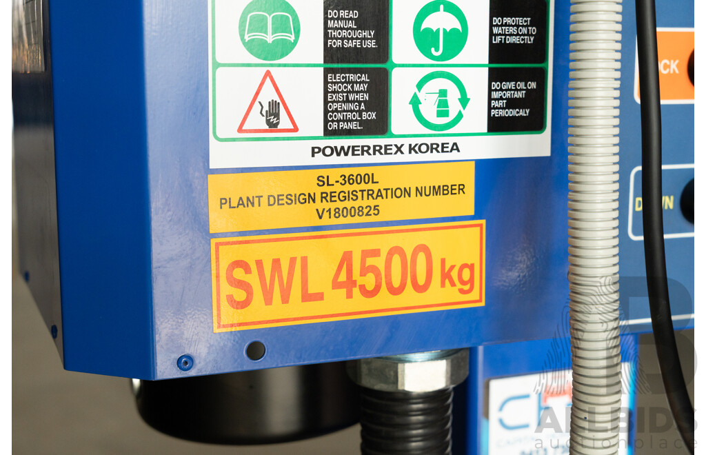 Powerrex 4500kg Four Post Car Lift with Two Jacks - SL-3600L