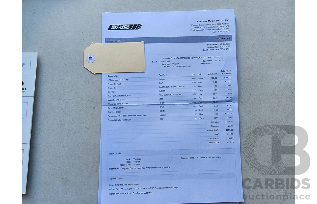 10/2013 Subaru Forester 2.0 XT Premium MY13 4d Wagon Green 2.0L