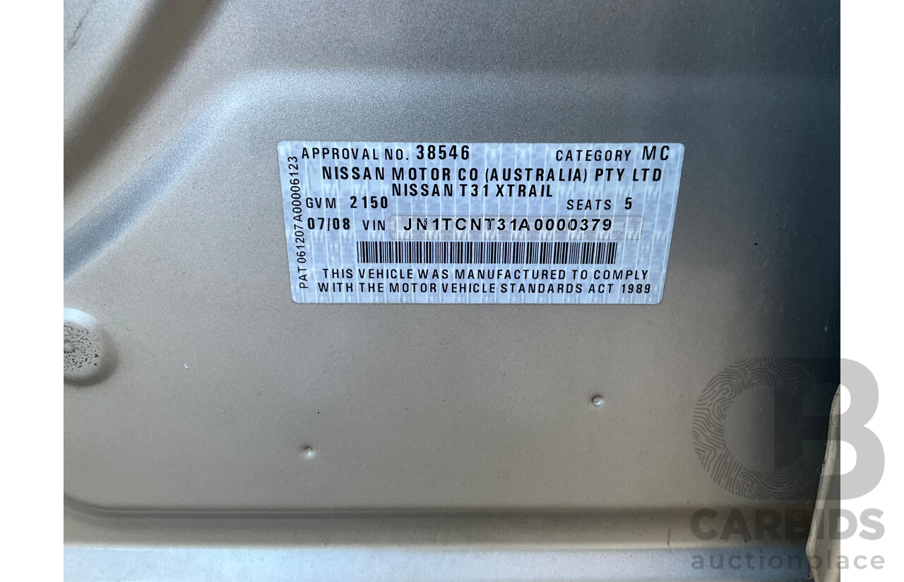 7/2008 Nissan X-Trail TL (4x4) T31 4d Wagon Silver 2.0L