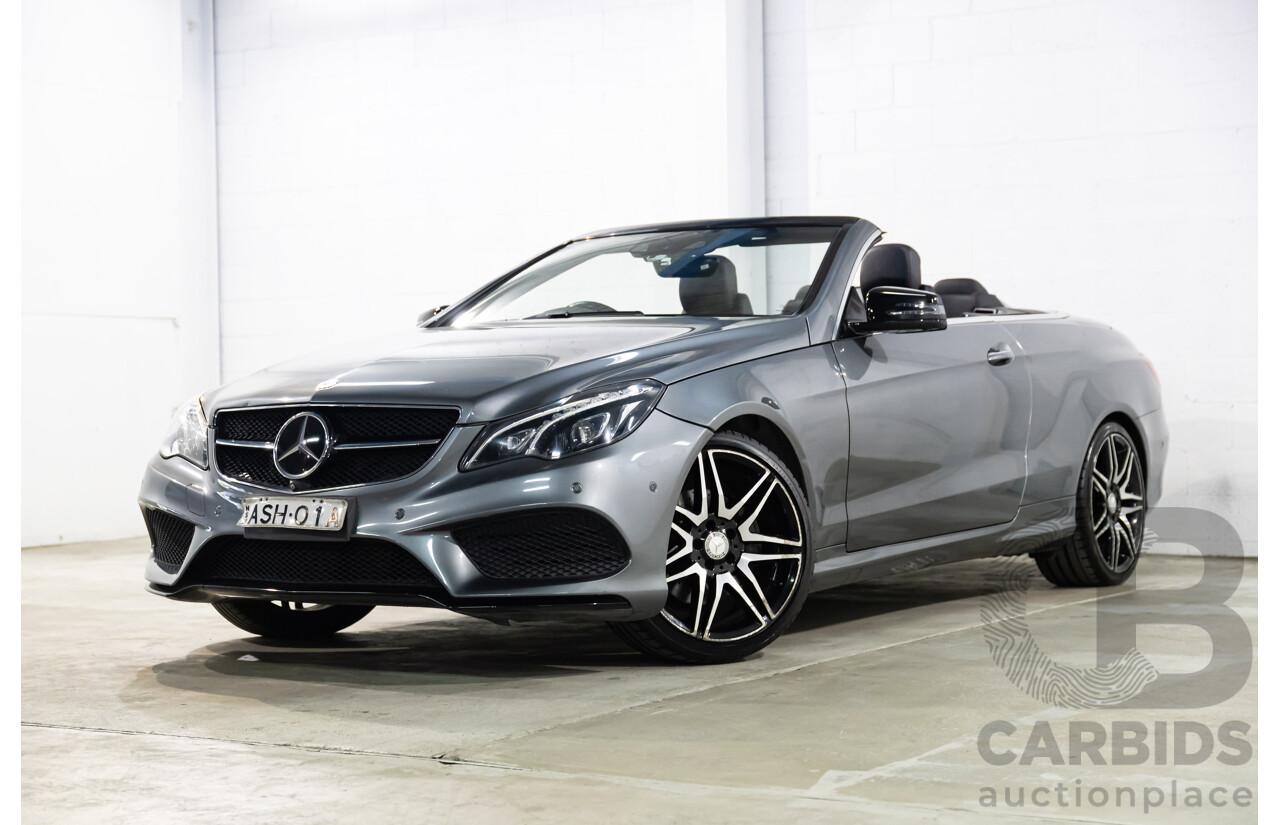 03/2016 Mercedes-Benz E250 AMG Line (RWD) 207 MY16 2d Cabriolet Selenite Grey Metallic Turbo 2.0L