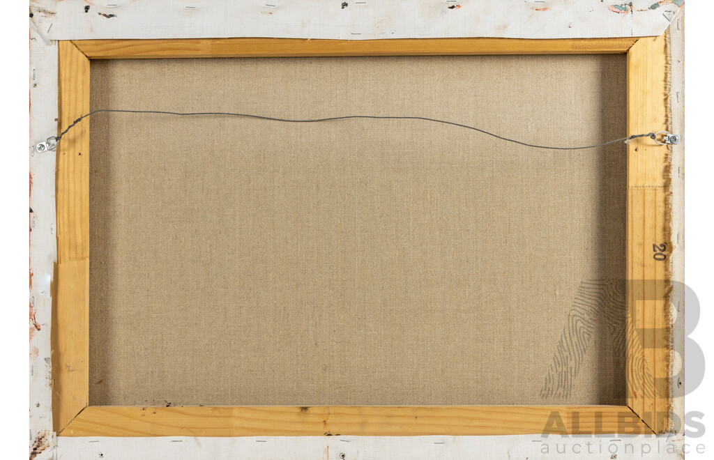 Artist Unknown, (20th Century, Indigenous-Australian), Mountain Range, Wonderful Original Acrylic on Canvas, 51 X 72 Cm