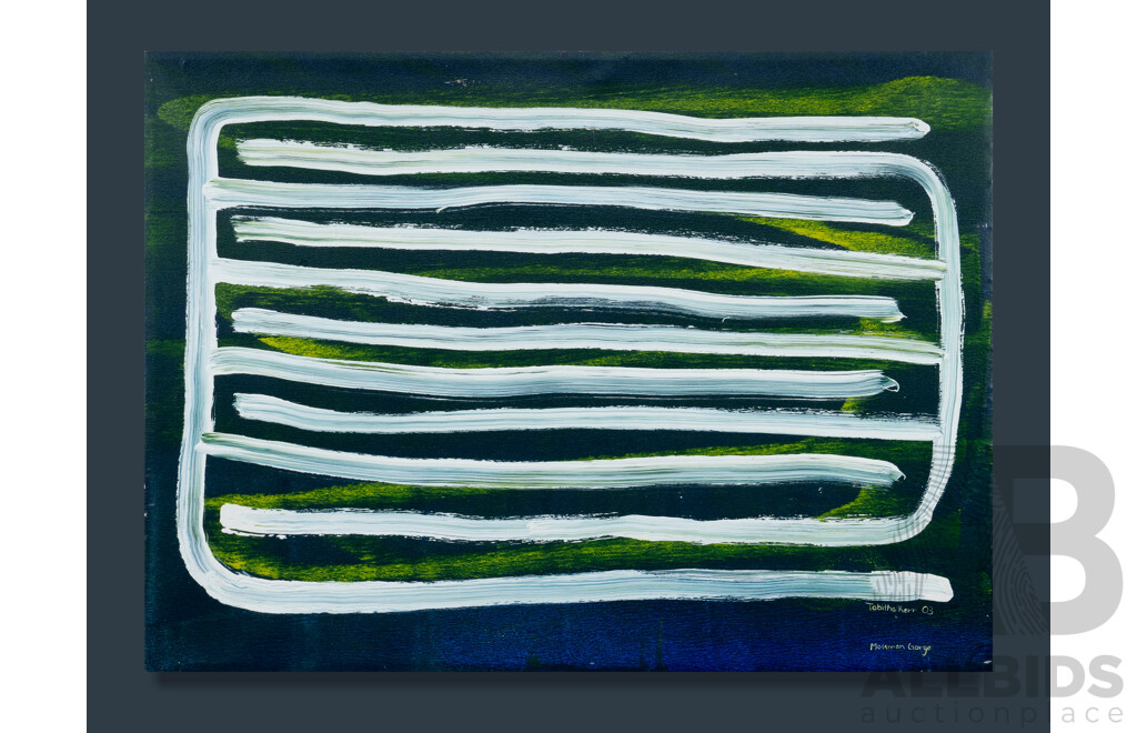 Tabitha Kerr (20th Century, Indigenous-Australian,1987-), All My Relations... Both Sides... in Mossman Gorge, (2003), Original Acrylic on Canvas, 82 X 111 Cm