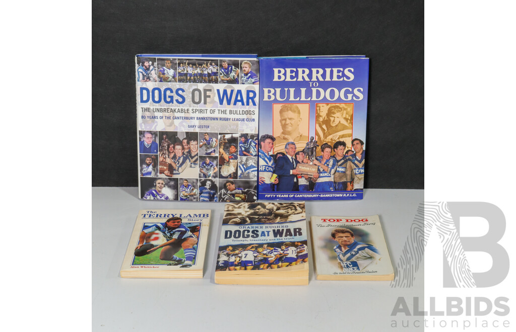 Collection of Five Canterbury Bankstown Bulldogs Reference Books