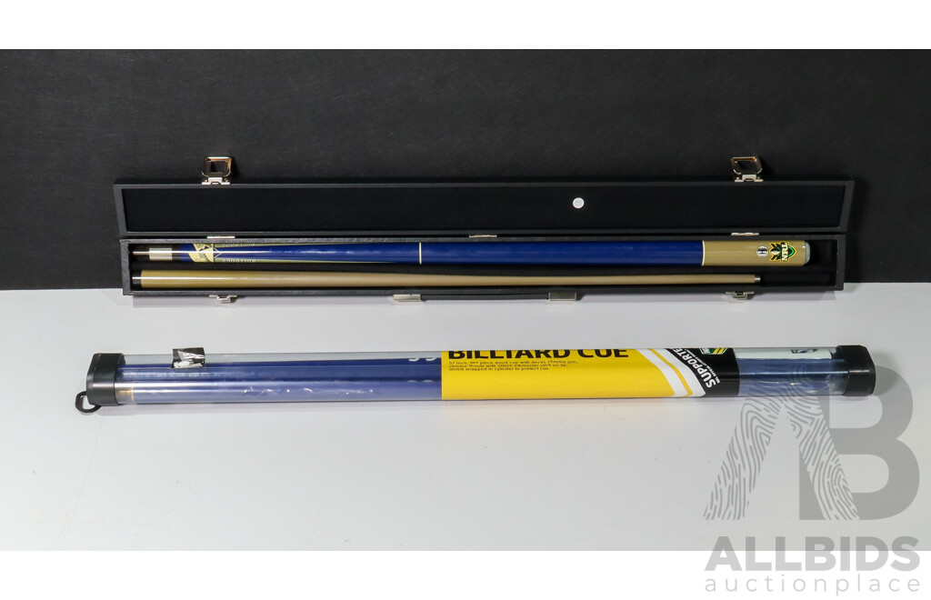 Pair of Canterbury Bankstown Bulldogs Pool Cues