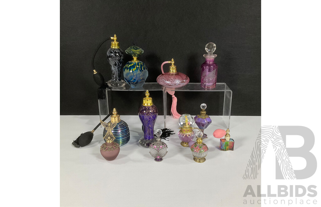 Collection of Glass Perfume Bottles