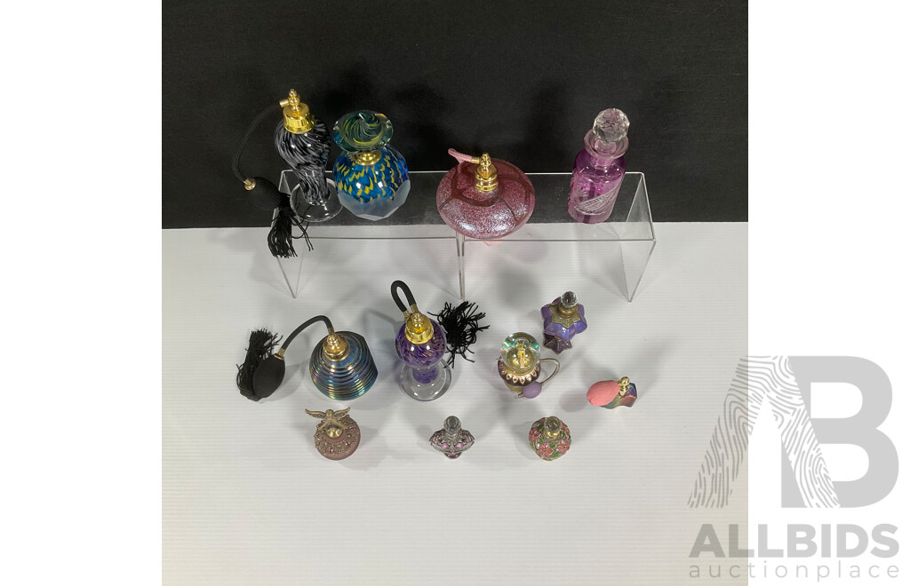 Collection of Glass Perfume Bottles