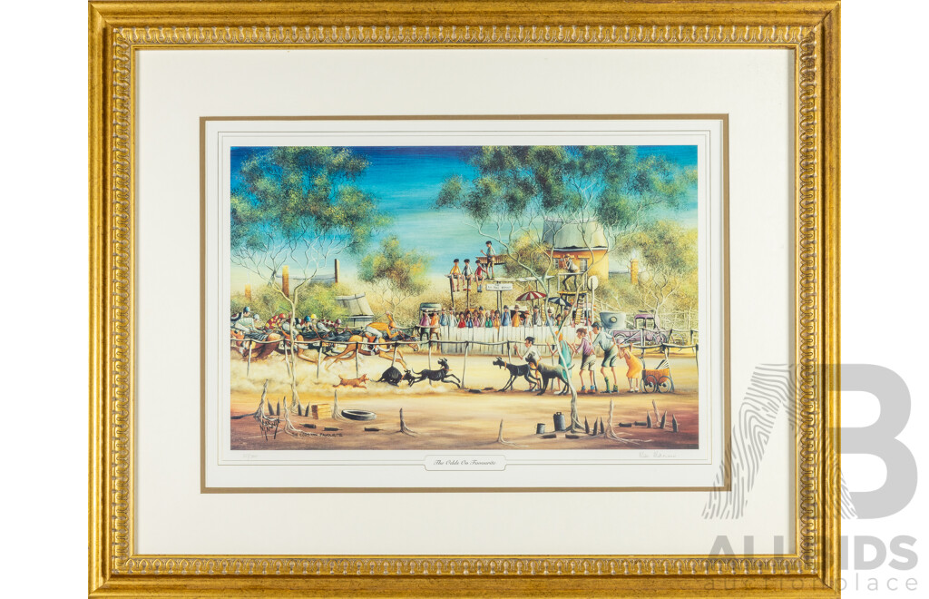 Max Mannix (20th Century, Australian, 1939), Odds on Favourite, Limited Editioned & Signed Offset Lithograph After Original Oil, 85H x 105W cm (frame)