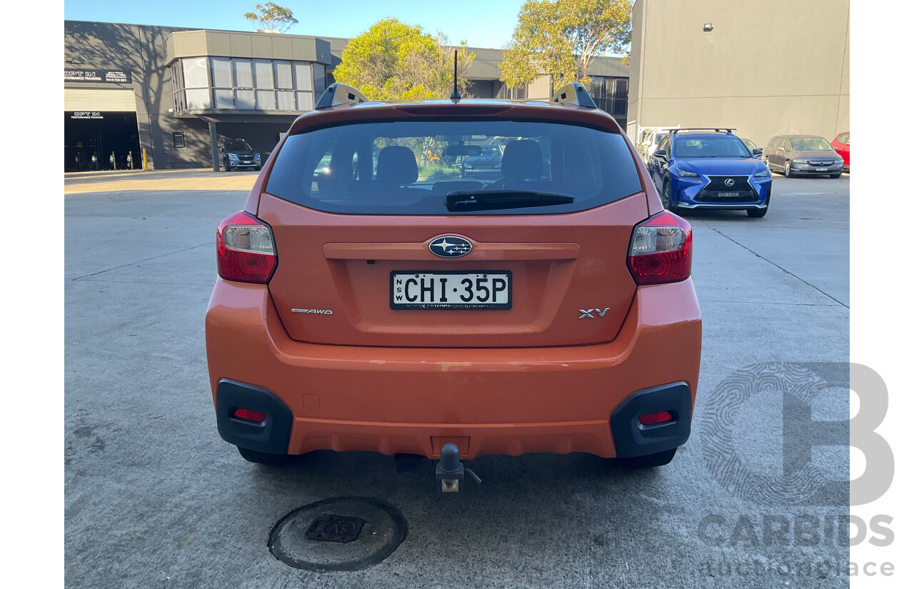 6/2012 Subaru XV 2.0i 4d Wagon Orange 2.0L