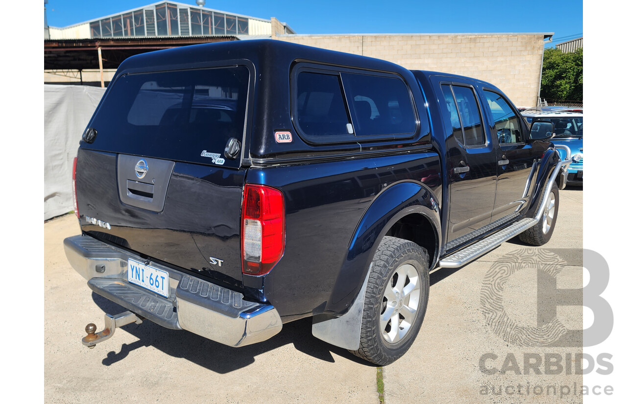 7/2012 Nissan Navara ST (4x4) D40 Dual Cab P/Up Blue 2.5L