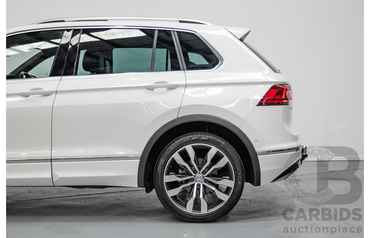 10/2019 Volkswagen Tiguan 132 TSI R-Line Edition (AWD) 5NA MY19 4D Wagon Pure White Turbo 2.0L
