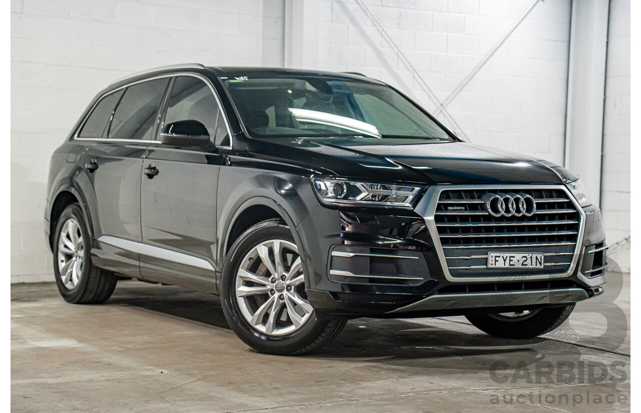 8/2017 Audi Q7 3.0 TDI Quattro (160kW AWD) 4M MY17 4d Wagon Brilliant Black Turbo Diesel V6 3.0L