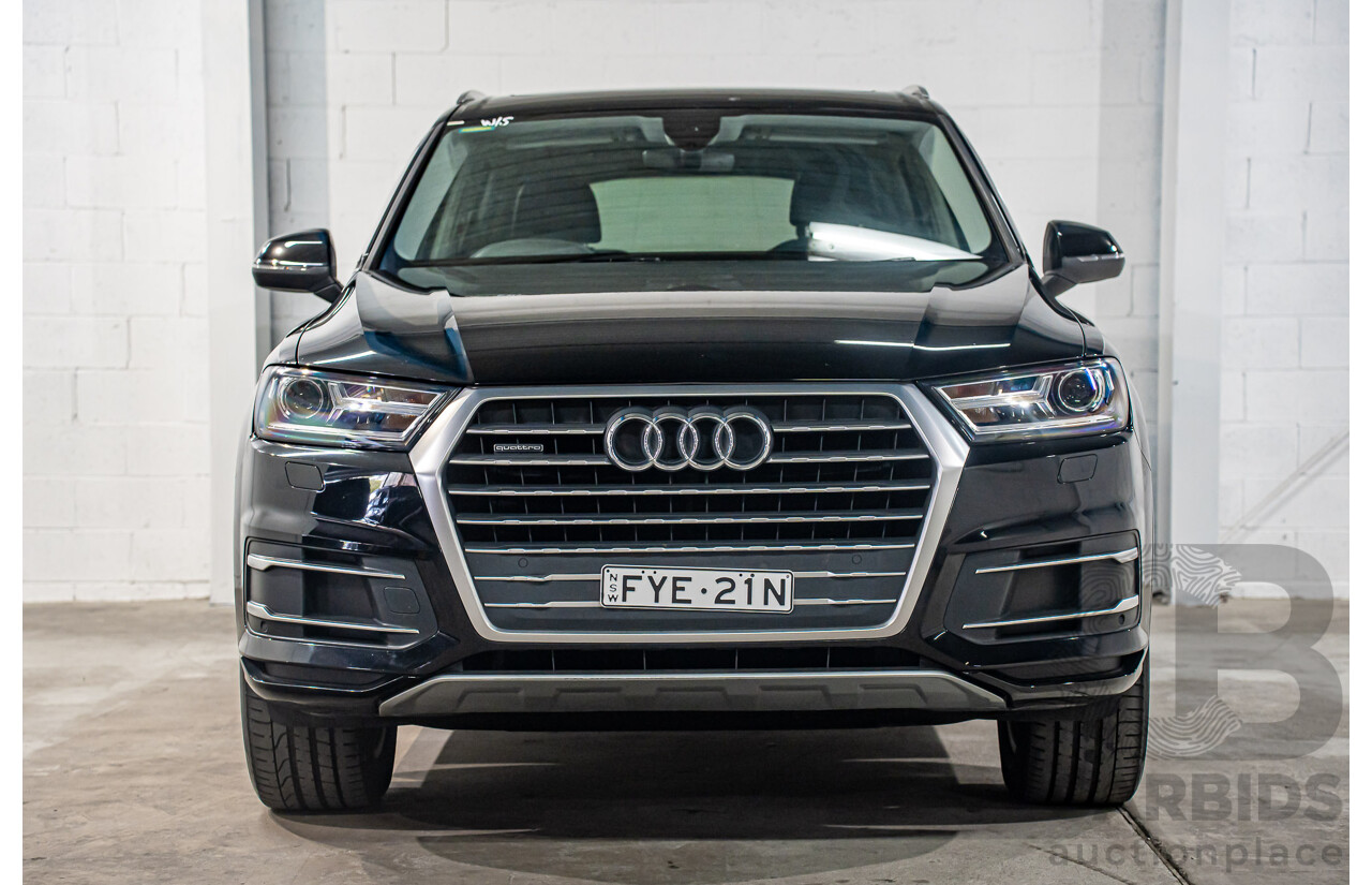 8/2017 Audi Q7 3.0 TDI Quattro (160kW AWD) 4M MY17 4d Wagon Brilliant Black Turbo Diesel V6 3.0L