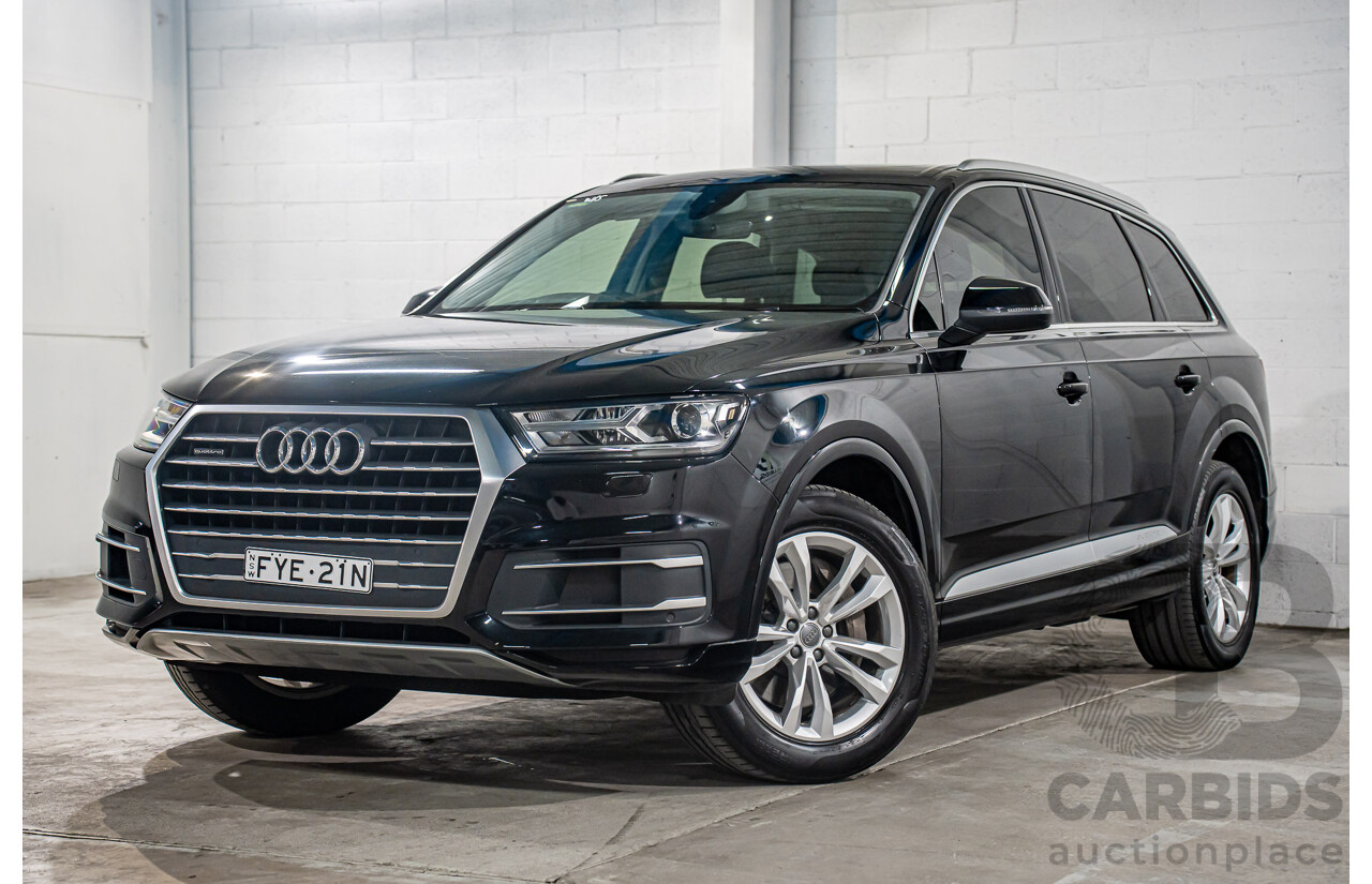 8/2017 Audi Q7 3.0 TDI Quattro (160kW AWD) 4M MY17 4d Wagon Brilliant Black Turbo Diesel V6 3.0L