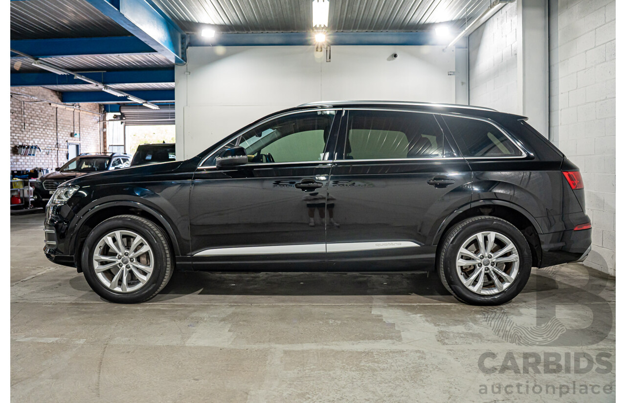 8/2017 Audi Q7 3.0 TDI Quattro (160kW AWD) 4M MY17 4d Wagon Brilliant Black Turbo Diesel V6 3.0L