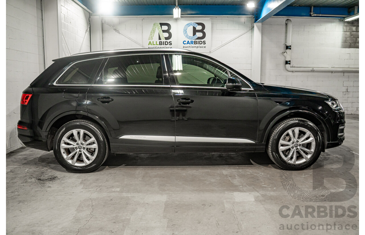8/2017 Audi Q7 3.0 TDI Quattro (160kW AWD) 4M MY17 4d Wagon Brilliant Black Turbo Diesel V6 3.0L