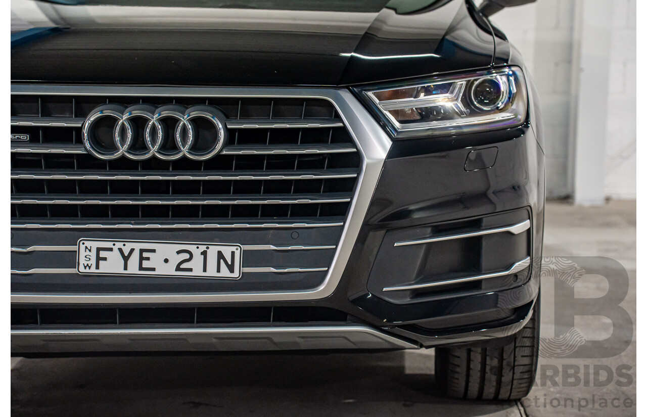 8/2017 Audi Q7 3.0 TDI Quattro (160kW AWD) 4M MY17 4d Wagon Brilliant Black Turbo Diesel V6 3.0L