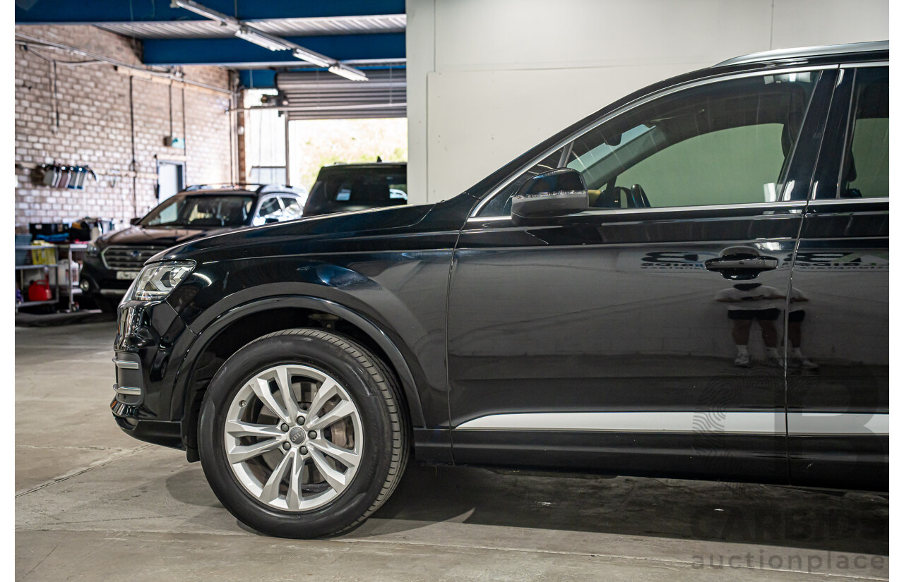 8/2017 Audi Q7 3.0 TDI Quattro (160kW AWD) 4M MY17 4d Wagon Brilliant Black Turbo Diesel V6 3.0L