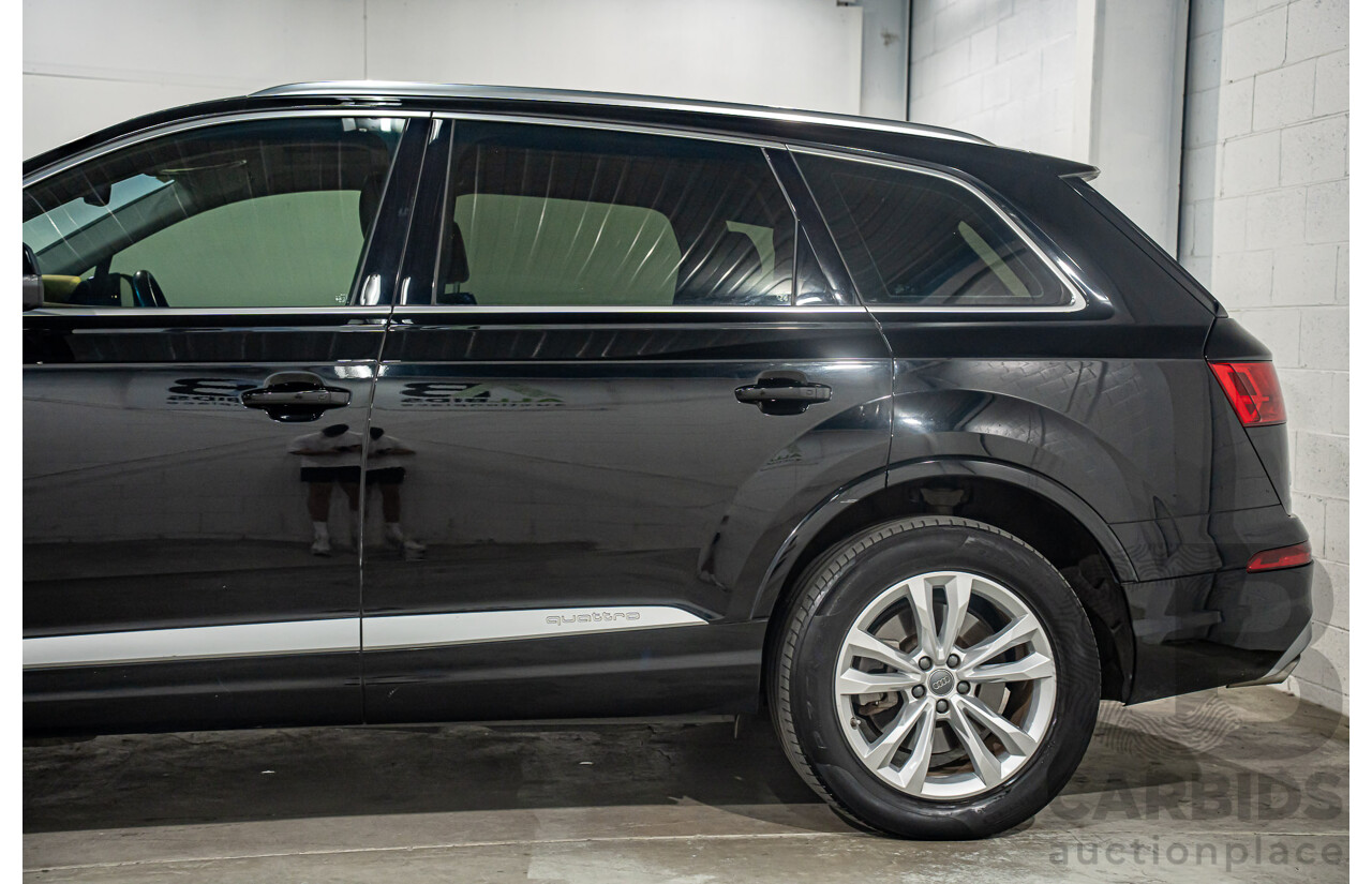 8/2017 Audi Q7 3.0 TDI Quattro (160kW AWD) 4M MY17 4d Wagon Brilliant Black Turbo Diesel V6 3.0L