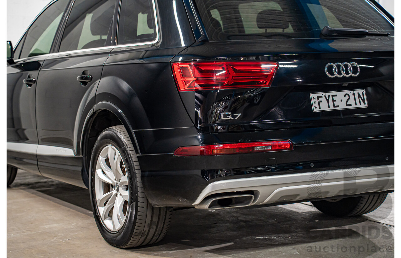 8/2017 Audi Q7 3.0 TDI Quattro (160kW AWD) 4M MY17 4d Wagon Brilliant Black Turbo Diesel V6 3.0L