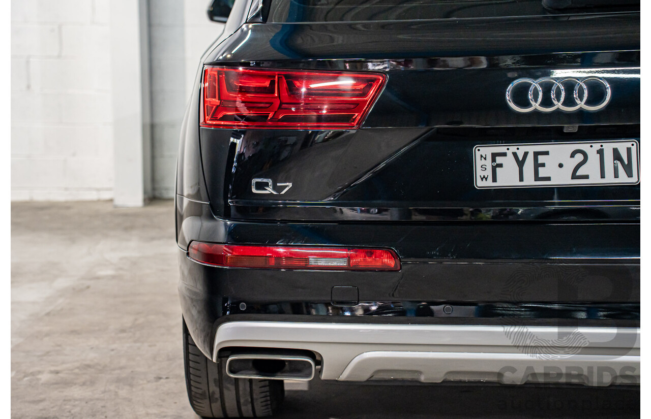 8/2017 Audi Q7 3.0 TDI Quattro (160kW AWD) 4M MY17 4d Wagon Brilliant Black Turbo Diesel V6 3.0L