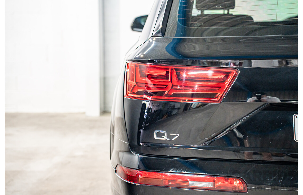 8/2017 Audi Q7 3.0 TDI Quattro (160kW AWD) 4M MY17 4d Wagon Brilliant Black Turbo Diesel V6 3.0L