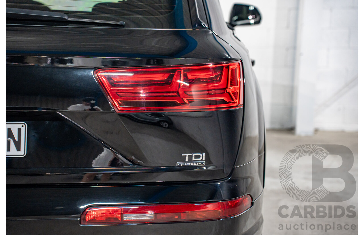 8/2017 Audi Q7 3.0 TDI Quattro (160kW AWD) 4M MY17 4d Wagon Brilliant Black Turbo Diesel V6 3.0L