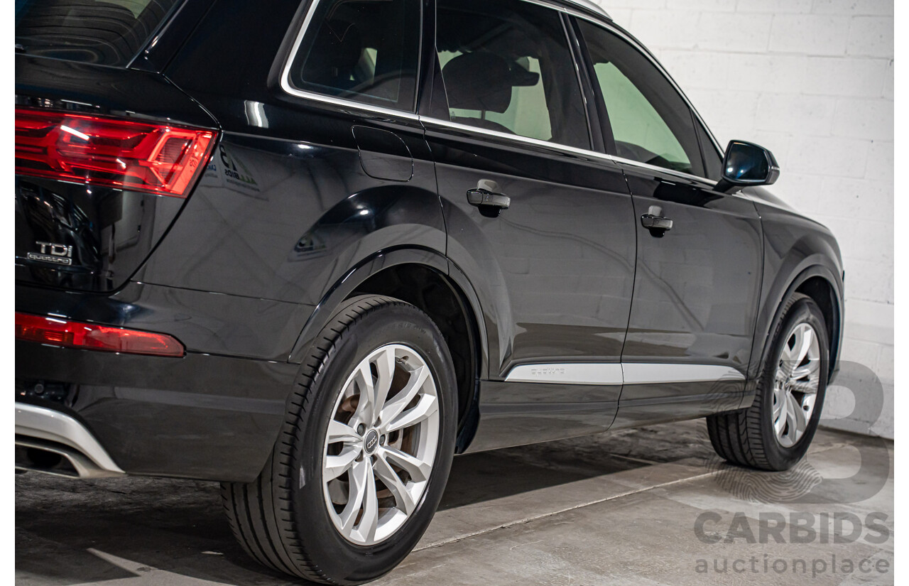 8/2017 Audi Q7 3.0 TDI Quattro (160kW AWD) 4M MY17 4d Wagon Brilliant Black Turbo Diesel V6 3.0L