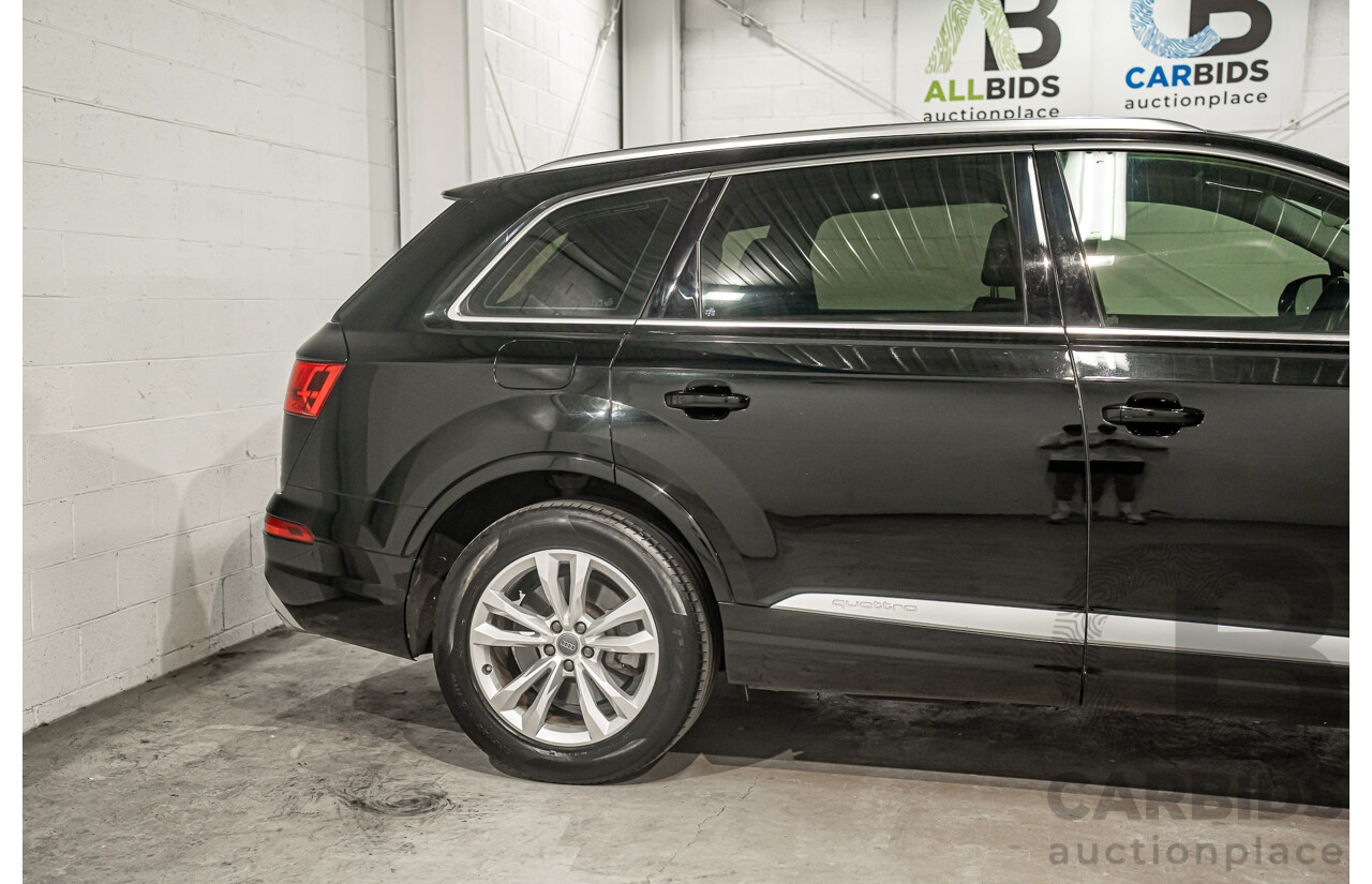 8/2017 Audi Q7 3.0 TDI Quattro (160kW AWD) 4M MY17 4d Wagon Brilliant Black Turbo Diesel V6 3.0L