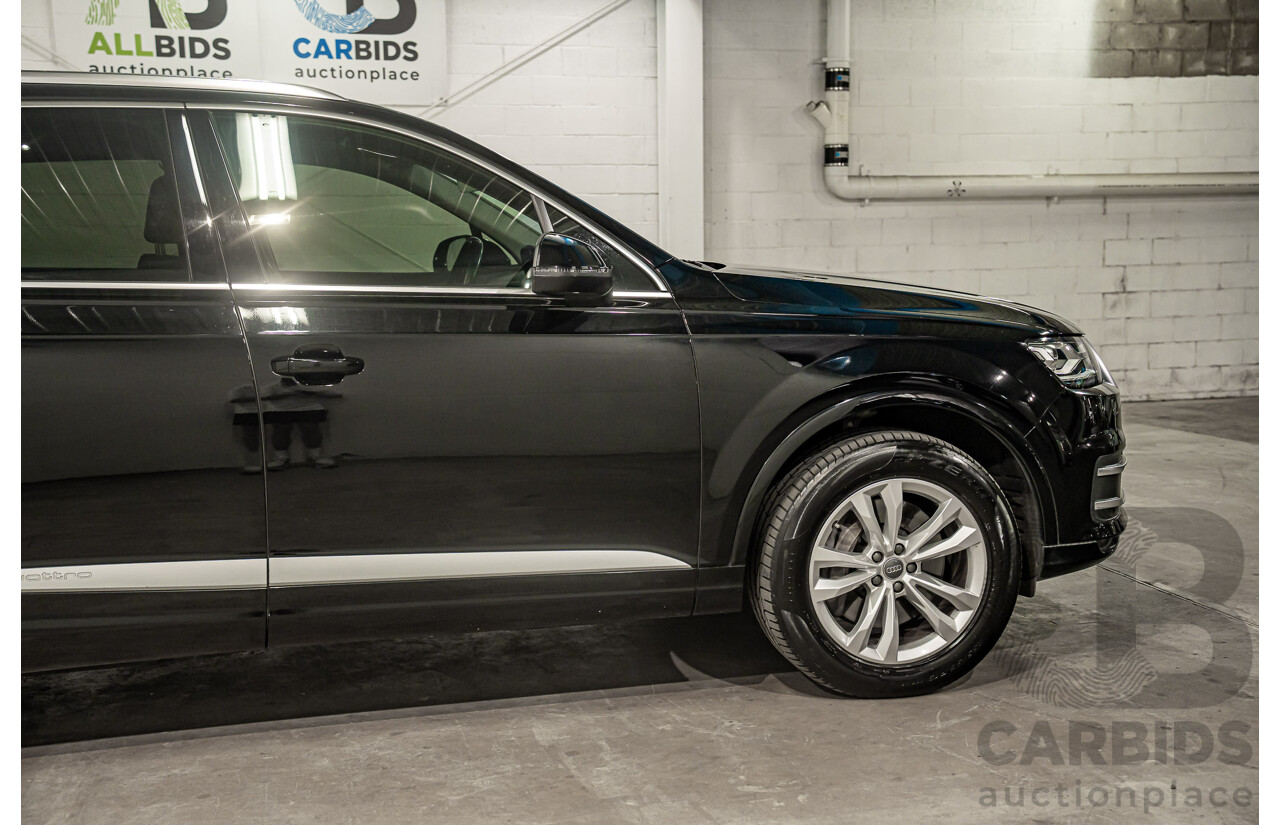 8/2017 Audi Q7 3.0 TDI Quattro (160kW AWD) 4M MY17 4d Wagon Brilliant Black Turbo Diesel V6 3.0L