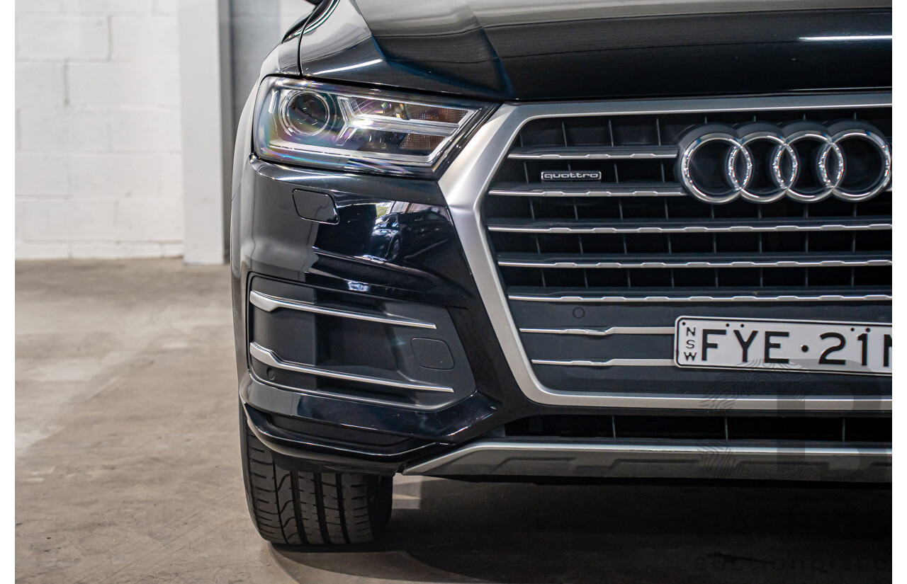 8/2017 Audi Q7 3.0 TDI Quattro (160kW AWD) 4M MY17 4d Wagon Brilliant Black Turbo Diesel V6 3.0L