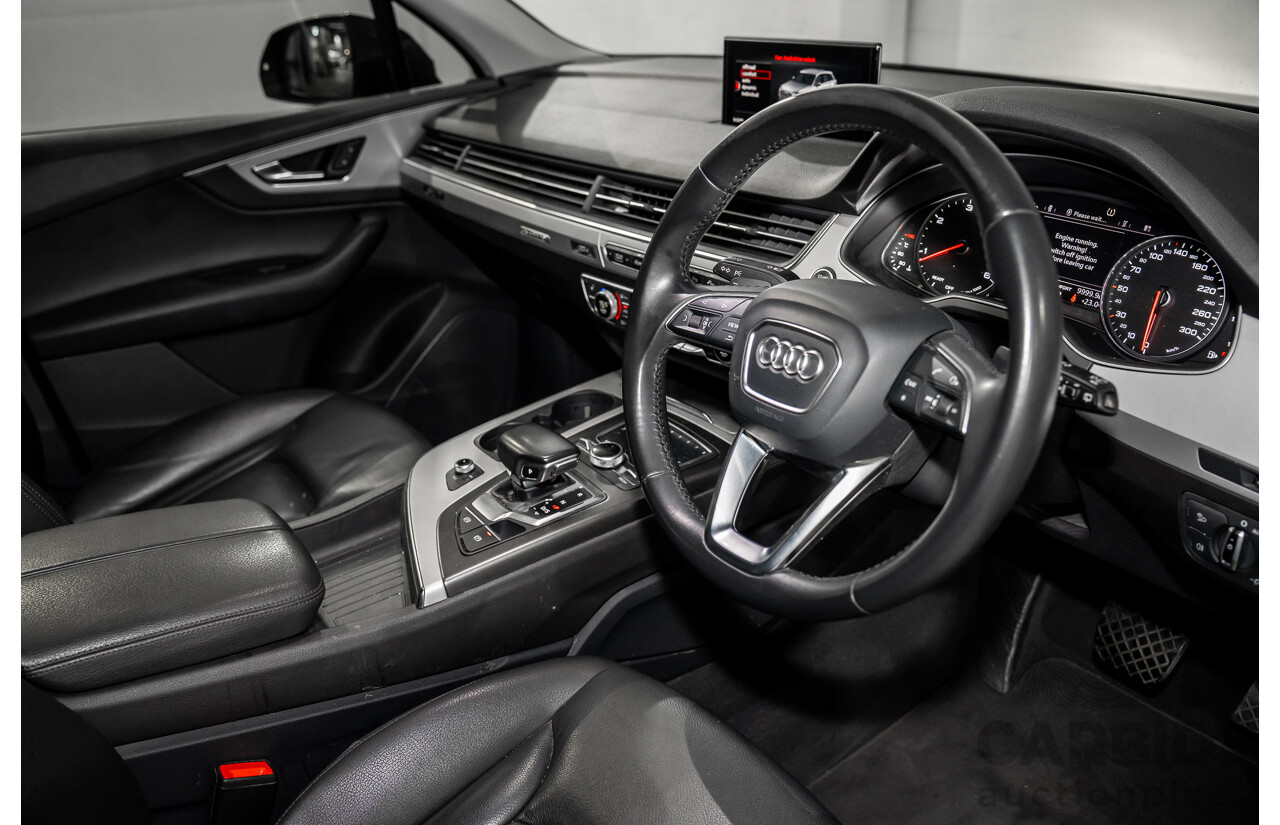 8/2017 Audi Q7 3.0 TDI Quattro (160kW AWD) 4M MY17 4d Wagon Brilliant Black Turbo Diesel V6 3.0L