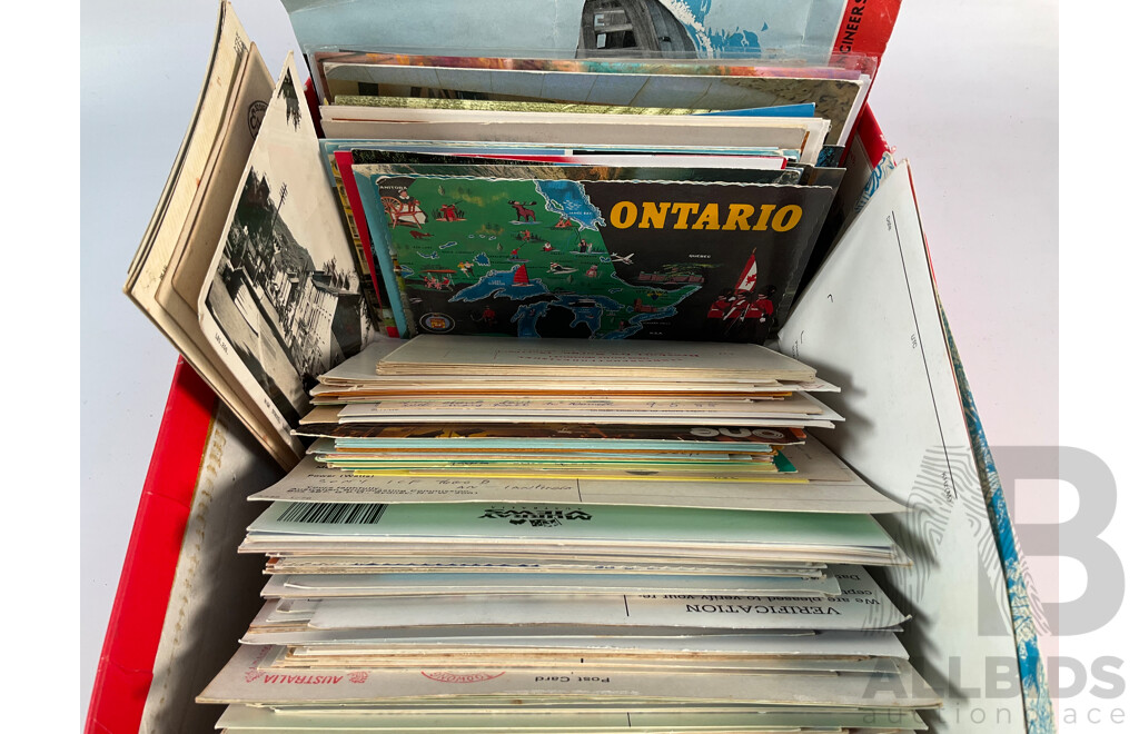 Collection of Vintage International Post Cards Including Australia, USA, Fiji, Norway, United Kingdom and More