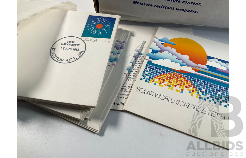 Collection of Australian First Day Covers, Many Multiples Spanning 1982 to 1985 Including 150th Anniversary Charles Darwin Visit to Australia, America's Cup Triumph 1983, ANPEX 1982 and More