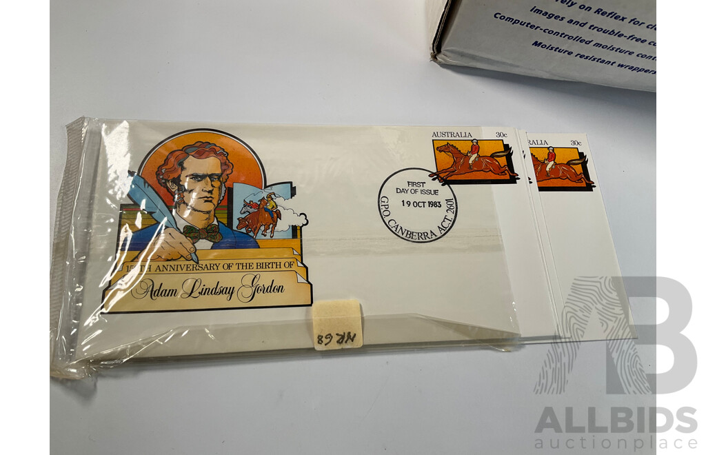 Collection of Australian First Day Covers, Many Multiples Spanning 1982 to 1985 Including 150th Anniversary Charles Darwin Visit to Australia, America's Cup Triumph 1983, ANPEX 1982 and More