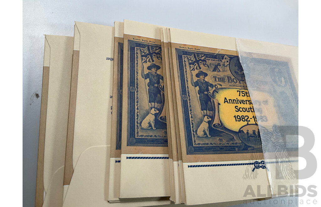 Collection of Australian First Day Covers, Many Multiples Spanning 1982 to 1985 Including 150th Anniversary Charles Darwin Visit to Australia, America's Cup Triumph 1983, ANPEX 1982 and More