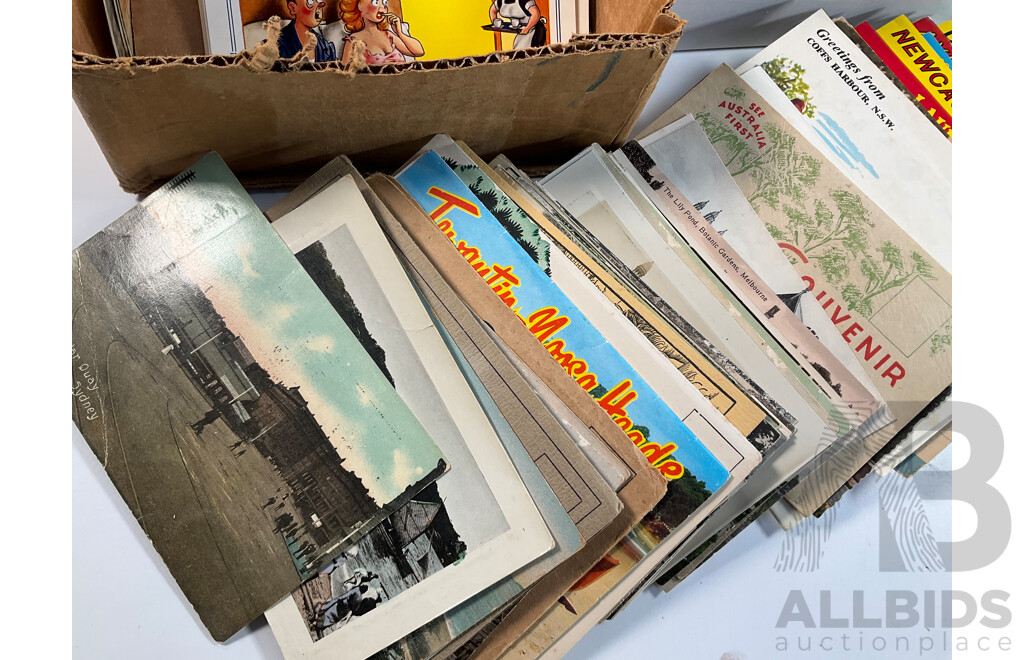 Collection of Antique and Vintage International Post Cards Including Many Australian, Philippines, United Kingdom, New Zealand, Rome, China, Thailand, Greece, USA and More