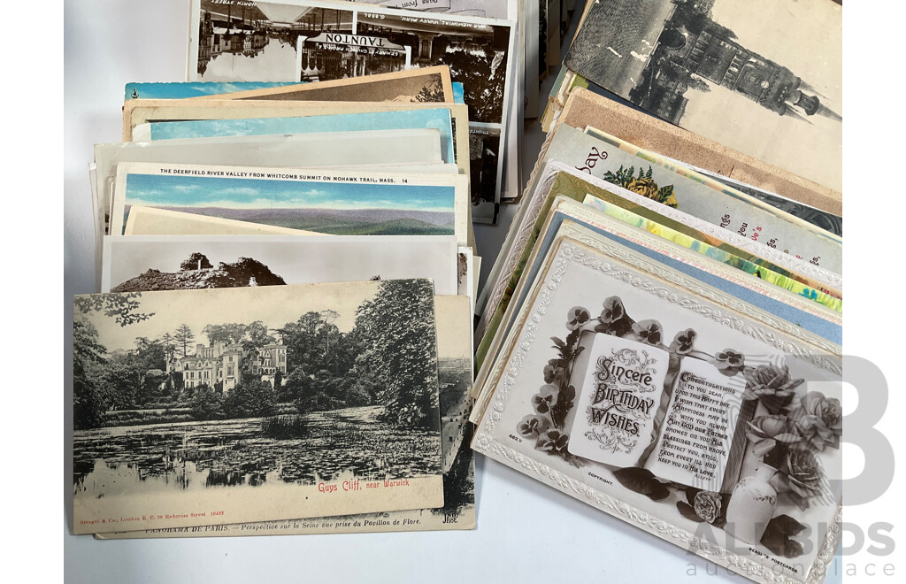 Collection of Antique and Vintage International Post Cards Including Many Australian, Philippines, United Kingdom, New Zealand, Rome, China, Thailand, Greece, USA and More