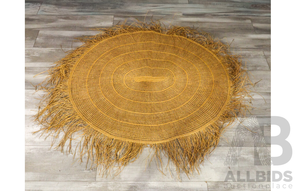 Artists Unknown, (20th Century, Indigenous-Australian), Vintage Hand Woven Pandanus Mat with Natural Dye, 130 x 120 cm (approx)