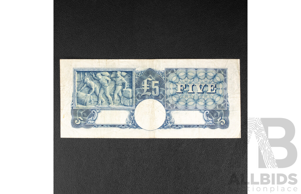 Australian 1941 Five Pound Note, R46 Armitage/McFarlane R56 550888