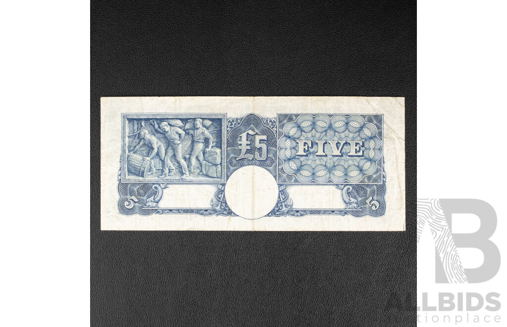 Australian 1949 Five Pound Note, R47 Coombs/Watt S16 914942