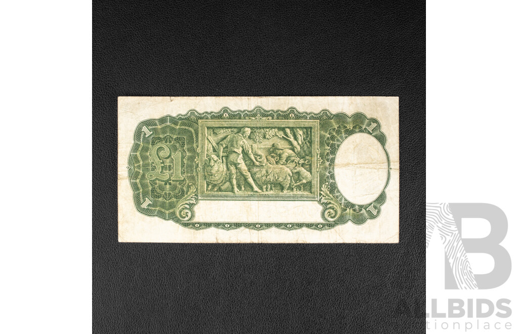 Australian 1942 One Pound Note, R30 Armitage/McFarlane H37 440812