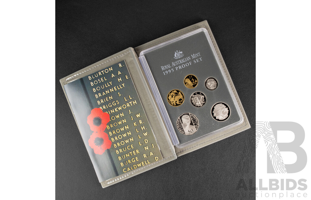 Australian RAM 1995 Six Proof Coin Set, Fiftieth Anniversary of the End of World War Two
