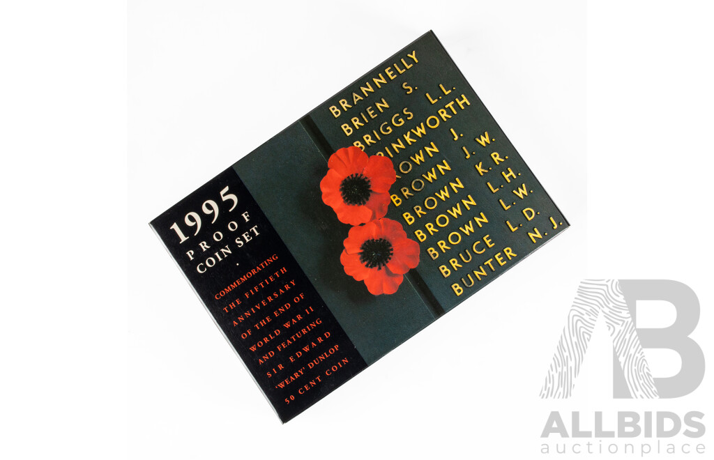 Australian RAM 1995 Six Proof Coin Set, Fiftieth Anniversary of the End of World War Two