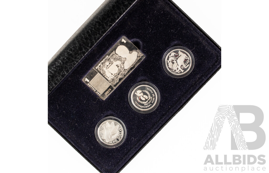 Australian RAM 1990 Masterpieces in Silver Proof Set, the Silver Dollars .925