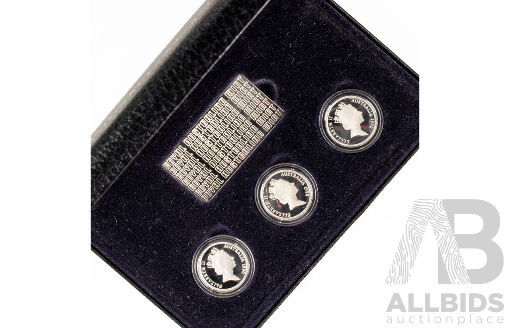 Australian RAM 1990 Masterpieces in Silver Proof Set, the Silver Dollars .925